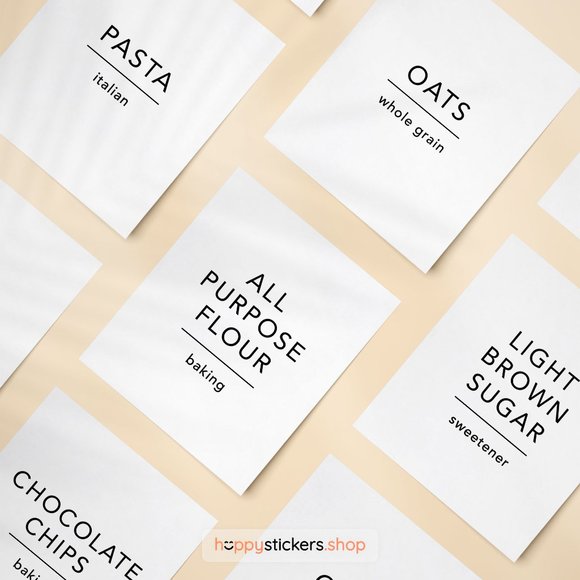 36 Labels • Avenir Minimalist Pantry for Kitchen • Organization Pantry Labels - Picture 9 of 17